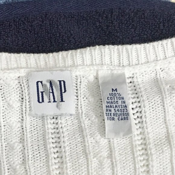 Gap Sweater White 100% Cotton Size M - Picture 8 of 10